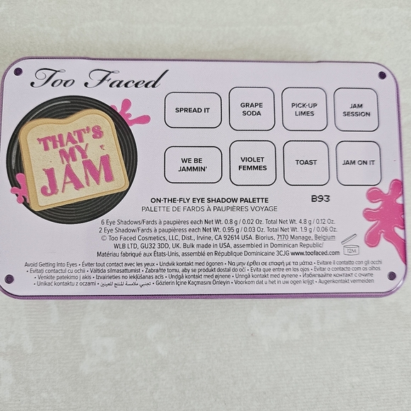🆕️Too Faced That's My Jam Eyeshadow Palette 8 Colors NIB - Picture 4 of 7